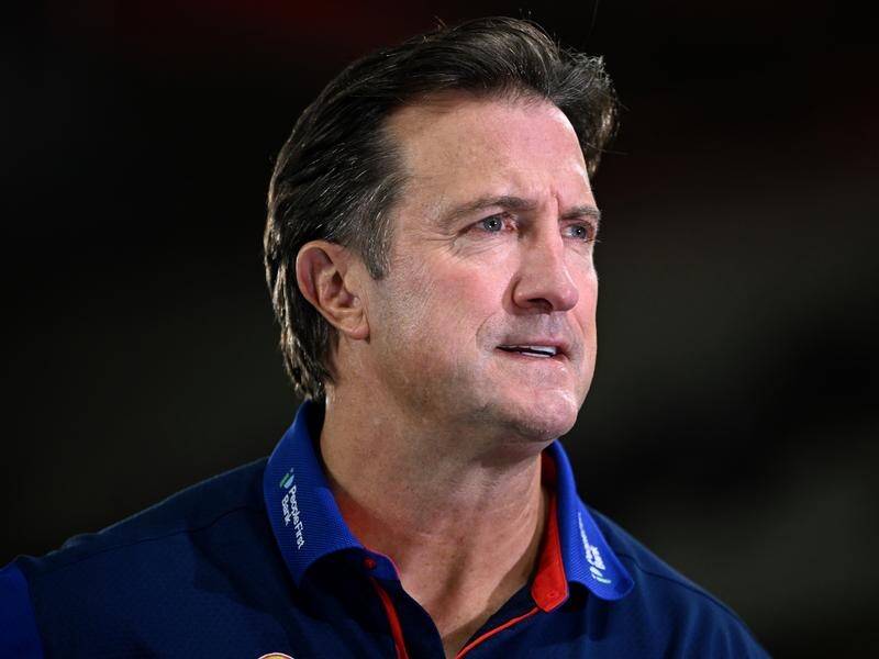 A win for the Bulldogs over GWS will further ease the pressure on coach Luke Beveridge. (Joel Carrett/AAP PHOTOS)