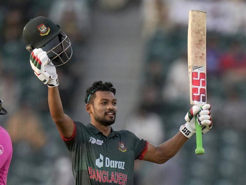 Najmul Hossain Shanto will captain Bangladesh in all three formats. (AP PHOTO)