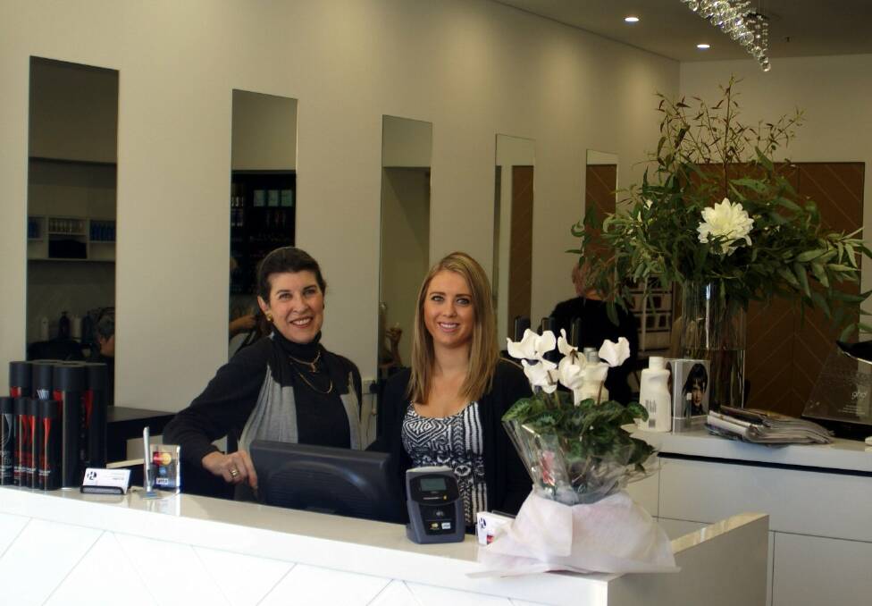New digs: Helen Louise Osborne with salon manager Danielle De Boer at the new Kareela salon. Helen Louise Salons also has a store at Southgate, Sylvania.