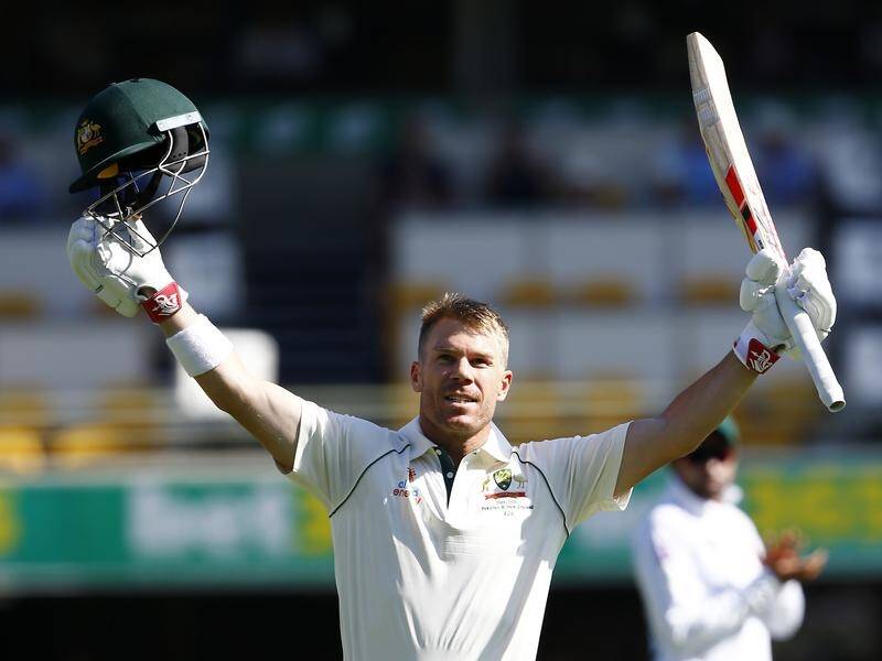 David Warner has hit 151no to put Australia on top of Pakistan in the first Test at the Gabba.