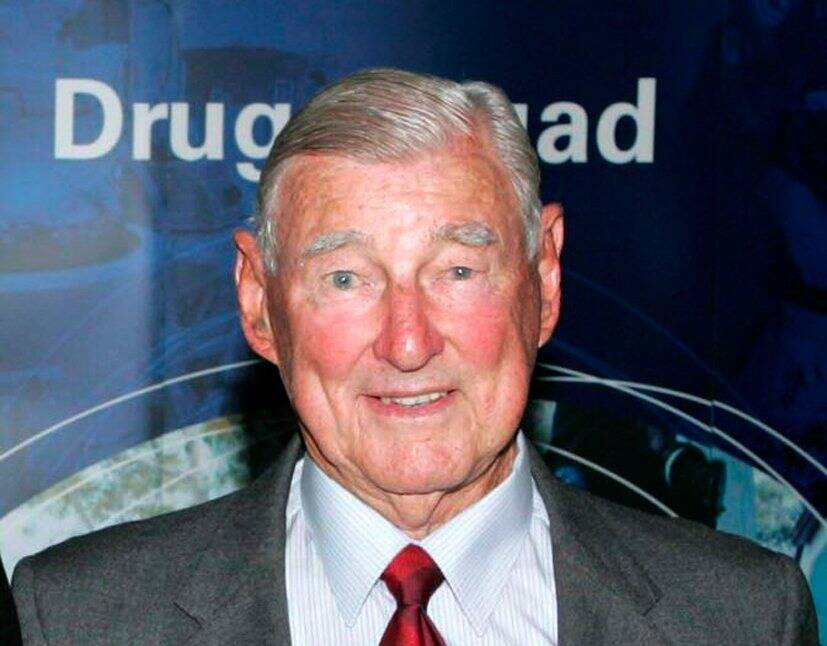 Remembered: Former NSW Police Commissioner, Cecil Abbott AO, QPM, is being farewelled on Wednesday. Picture: Supplied