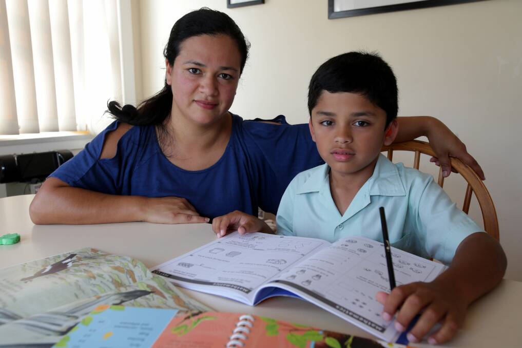 Help withdrawn: Kingsgrove mother Maria Carrasco fears for her son's progress at school. Picture: Jane Dyson