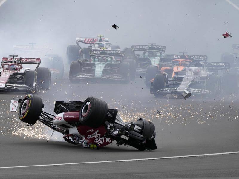 The crash by Alfa Romeo driver Guanyu Zhou has led to some changes in Formula One regulations (AP PHOTO)