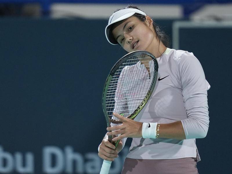 Emma Raducanu continues to slide down the world rankings after her first-round loss in Doha. (AP PHOTO)
