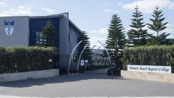 A boy who fired at a classroom at Atlantis Beach Baptist College in Perth has faced a court hearing. (Aaron Bunch/AAP PHOTOS)