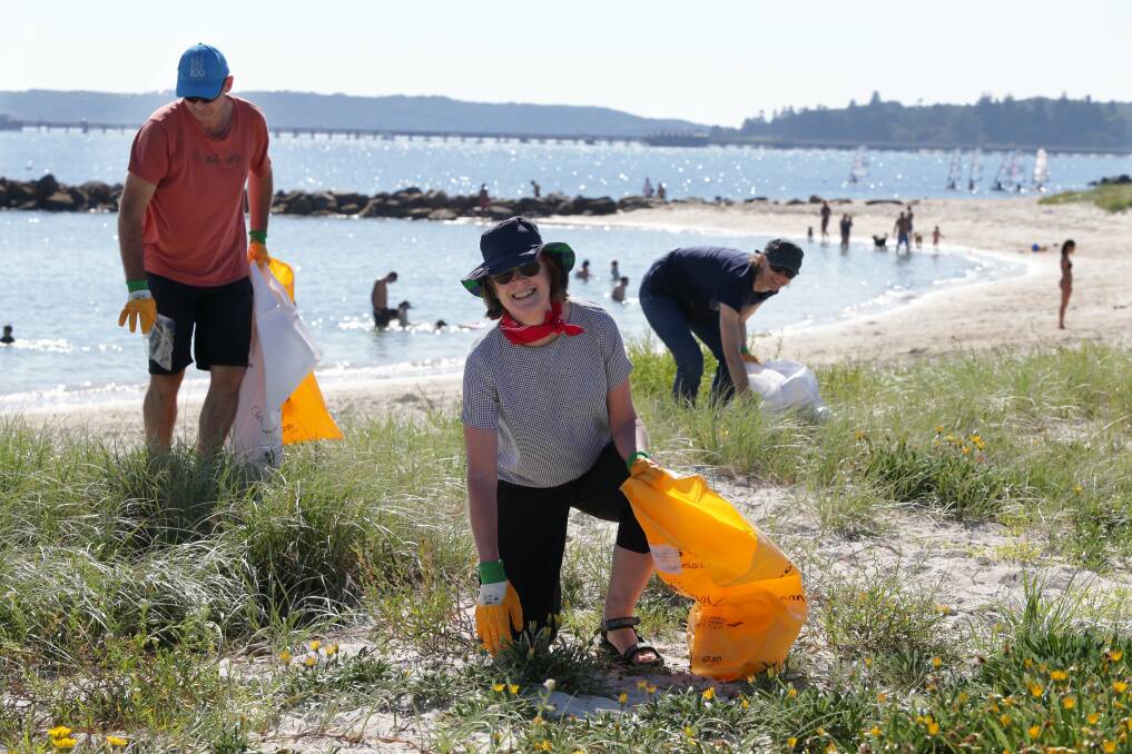 Doing their bit: Volunteers at Kurnell took to the sea and land to clean up for Clean Up Australia Day. Picture: Jane Dyson