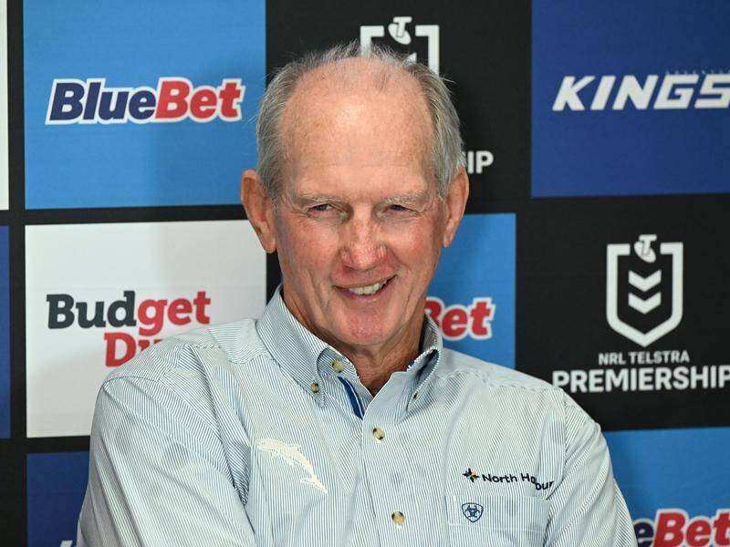 Expect Wayne Bennett to be full of smiles if the Dolphins pull Brisbane's pants down on Friday. (Darren England/AAP PHOTOS)