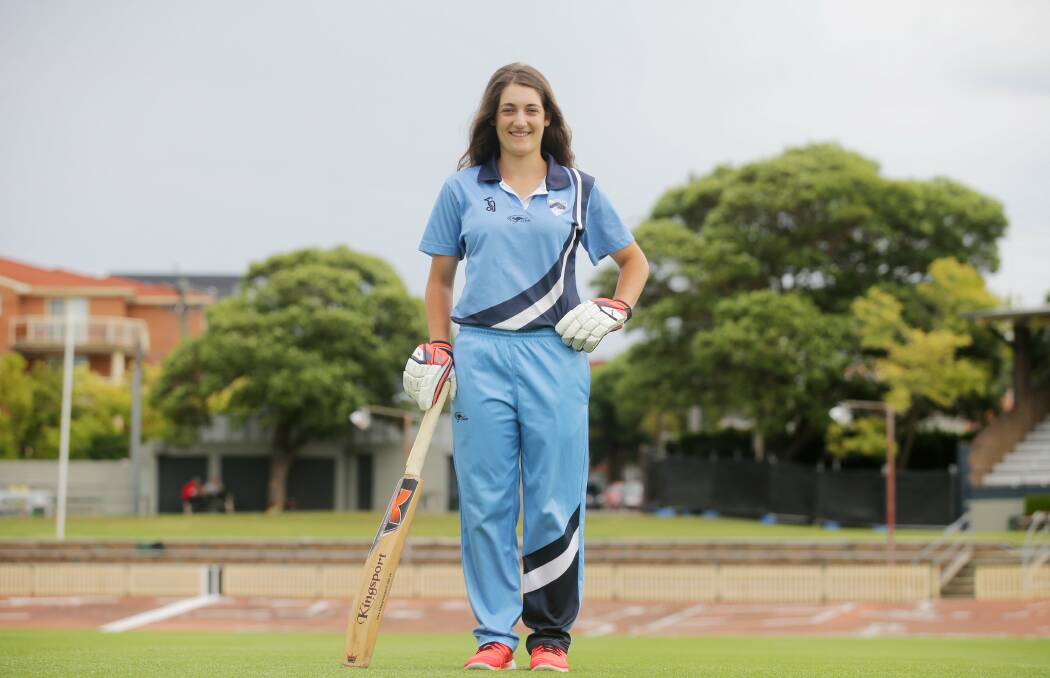 Recognition: Rising women's cricketer Clara Iemma at Hurstville Oval. Picture: Chris Lane