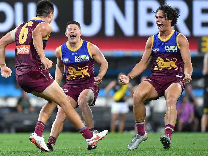 Cam Rayner (r) is scheduled to play in round one next AFL season after missing 2021 through injury.