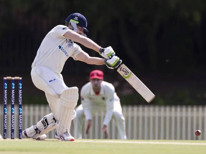 Daniel Hughes' century has helped NSW to a solid start in their Sheffield Shield match against SA.
