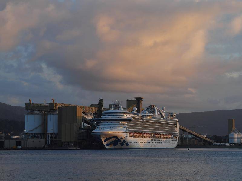 The Ruby Princess cruise ship has left Port Kembla in Wollongong on Thursday.