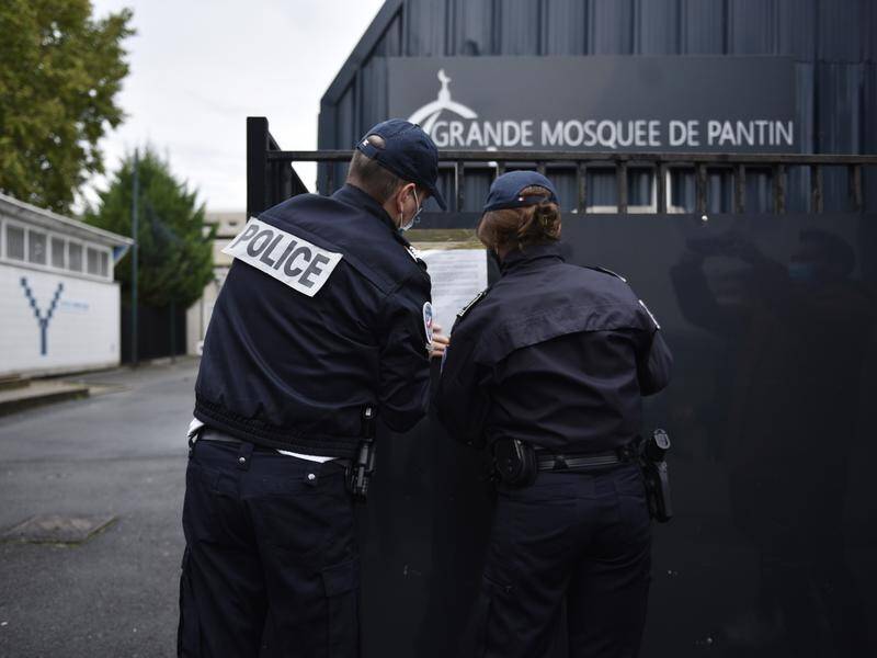 Police have shut the Grande Mosquee de Pantin after it posted a video before a teacher was killed.