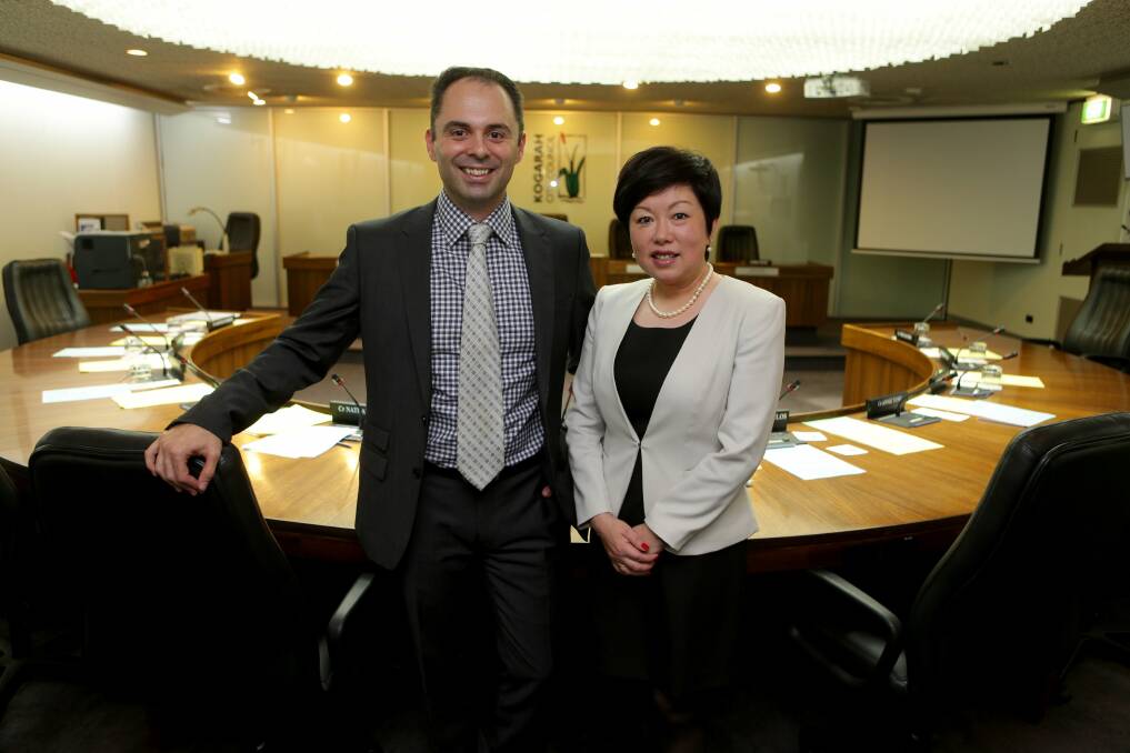 Back as a team: New Kogarah mayor Stephen Agius and deputy mayor Annie Tang.