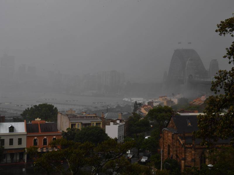 Wild storms have lashed Sydney, downing trees and power lines and cutting off power to thousands.