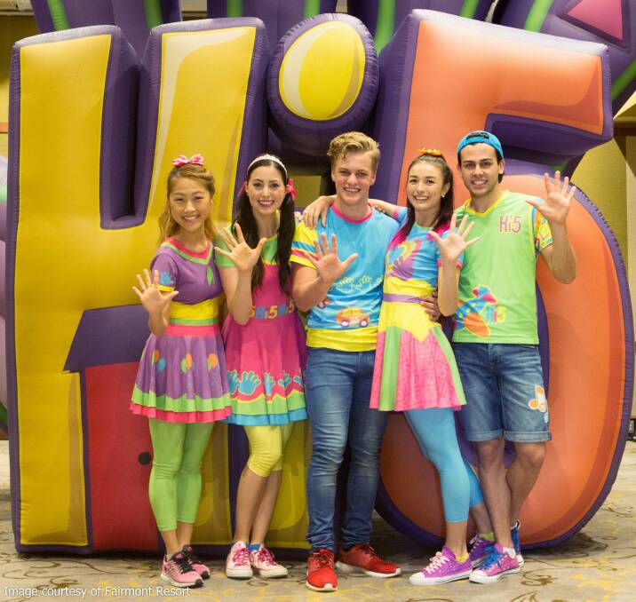 Hi-5: Dayen Zheng (from left), Mary Lascaris, Lachlan Dearing, Tanika Anderson and Ainsley Melham. Picture: Fairmont Resort
