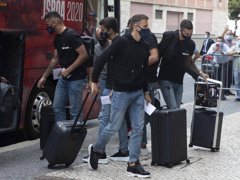Atletico Madrid have arrived in Lisbon, Portugal for their Champions League clash with Leipzig.