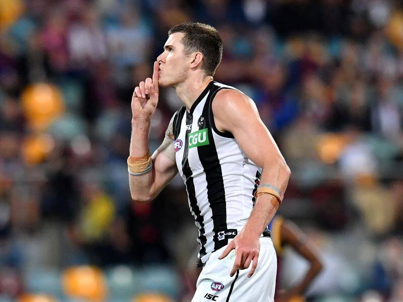 Mason Cox of the Magpies has kicked two goals in each of his last three games.