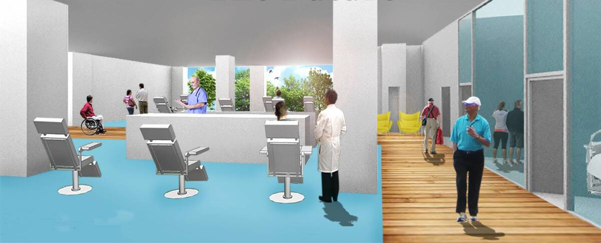 The future: Funding from the state government and Club Central will allow the Cancer Care Centre to be expanded to 20 chemotherapy chairs and four beds, making the facility proficient for at least 20 years.
