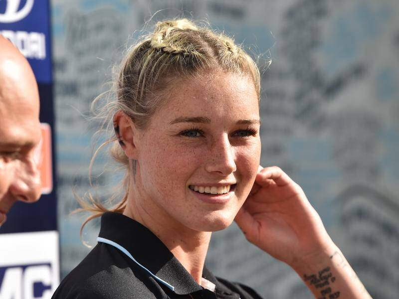 AFLW star Tayla Harris has been named Victoria's Young Australian of the Year.