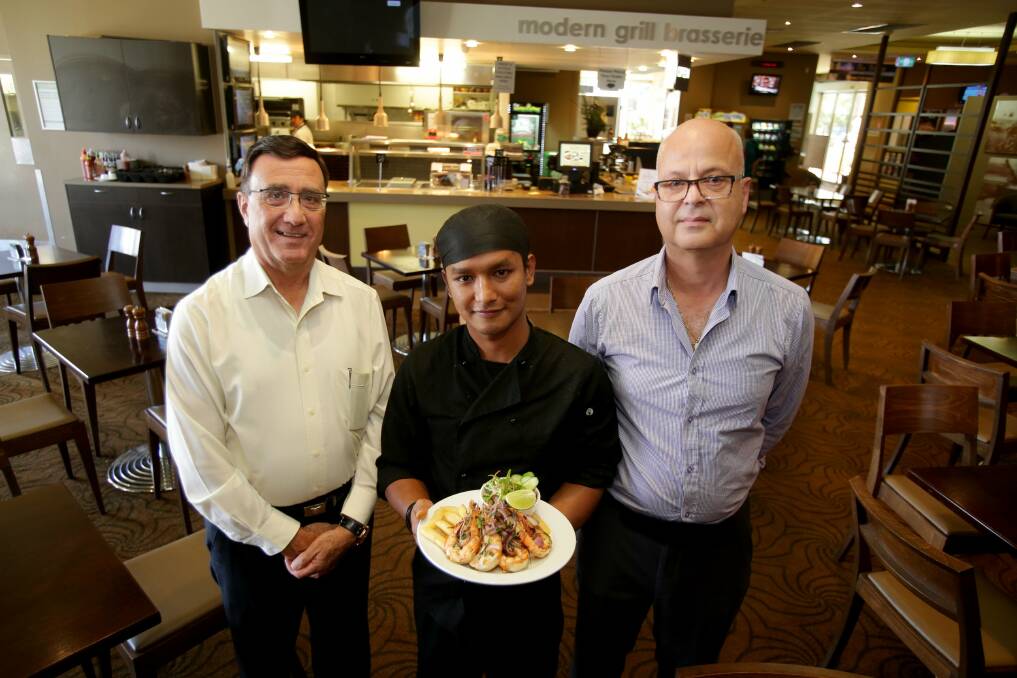 Good feedback: (From left) co-owner Michael Karzon, chef Prasoon Joshi and co-owner Nader Farag. Picture: Jane Dyson