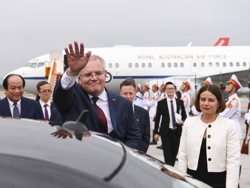 Scott Morrison has landed in Hanoi and will meet with Vietnam Prime Minister Nguyen Xuan Phuc.