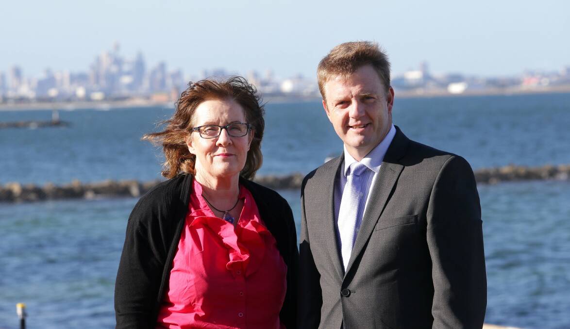Returned: Rockdale mayor Shane O’Brien and deputy mayor Liz Barlow were re-elected for a third term. Picture: John Veage
