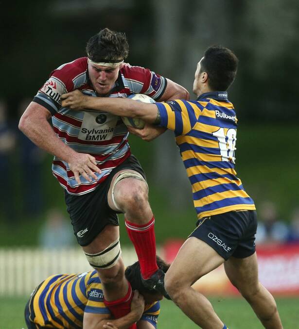 Talents at work: Southern Districts and Wallaby lock Kane Douglas in action against Sydney University. Picture: Supplied
