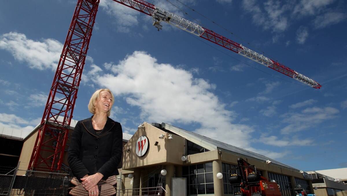 Lofty plans: Westfield Hurstville is getting a $100million upgrade. Centre manager Linda Hurst on the rooftop. Picture Chris Lane.
