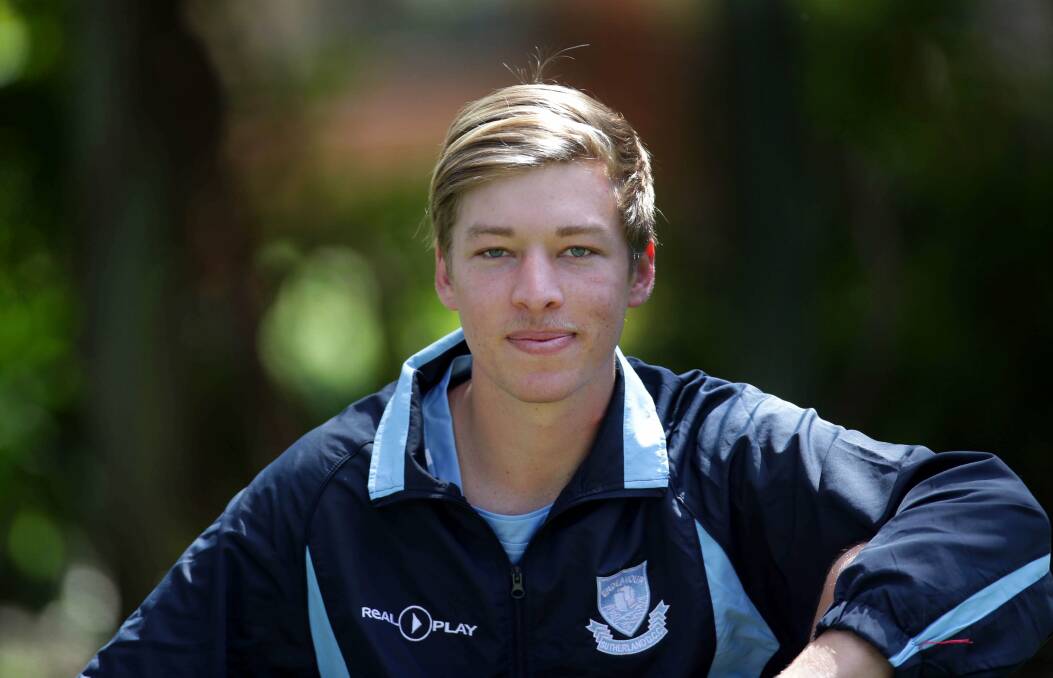 A step up: Sutherland spinner Riley Ayre has been selected for the Cricket Australia XI to play in the national one-day competition. Picture: Chris Lane

