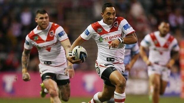 Winning form: Benji Marshall and the Dragons faced few problems against the depleted Sharks. Photo: Getty Images