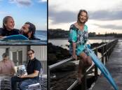 LOCAL STORIES: (clockwise from top left) Sam and Cam Bloom, seven-time world champion surfer Layne Beachley, and journalist Nadine Morton interviewing Tim Farriss and Kirk Pengilly from INXS. Pictures: Dallas Kilponen, Simon Bennett