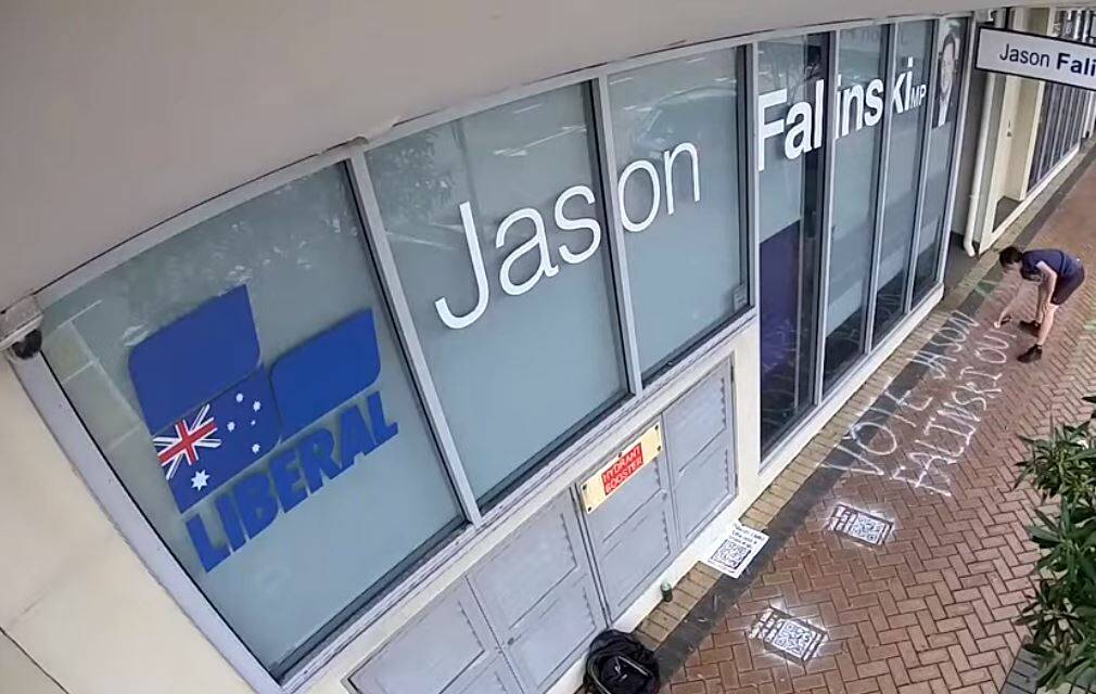 TARGETED: Incumbent Liberal MP for Mackellar Jason Falinski said attacks on his office were targeted. Click on photo to read story. Picture: Supplied