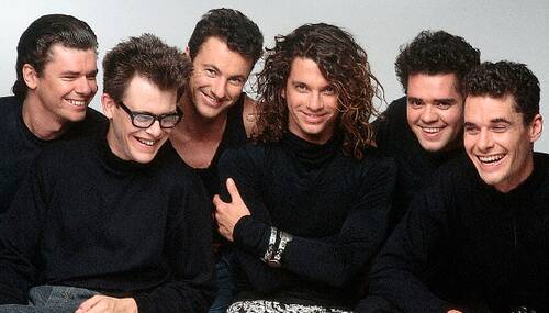 The six northern beaches guys first met at school and formed a bond over their love of music, they went on to become INXS. Photo: Supplied