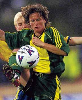 Huge honour: Julie Murray, in her playing days, has been nominated to be named Australia's greatest female footballer. Picture: Julian Andrews