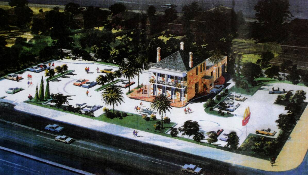 Unhappy meal: A McDonald's restaurant had been proposed for the Sunnyside site in Beverley Park, but fell through because of a lack of community support.Picture: Kogarah Historical Society, Burcher Property Group.