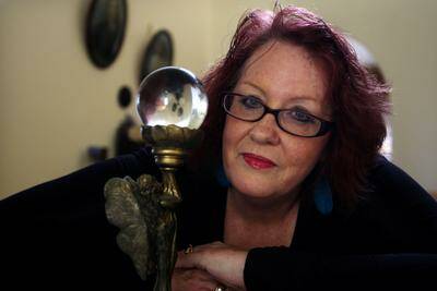 "The cosmos is such a complex place": Janine Donnellan with her grandfather's crystal ball. Picture: Lisa McMahon