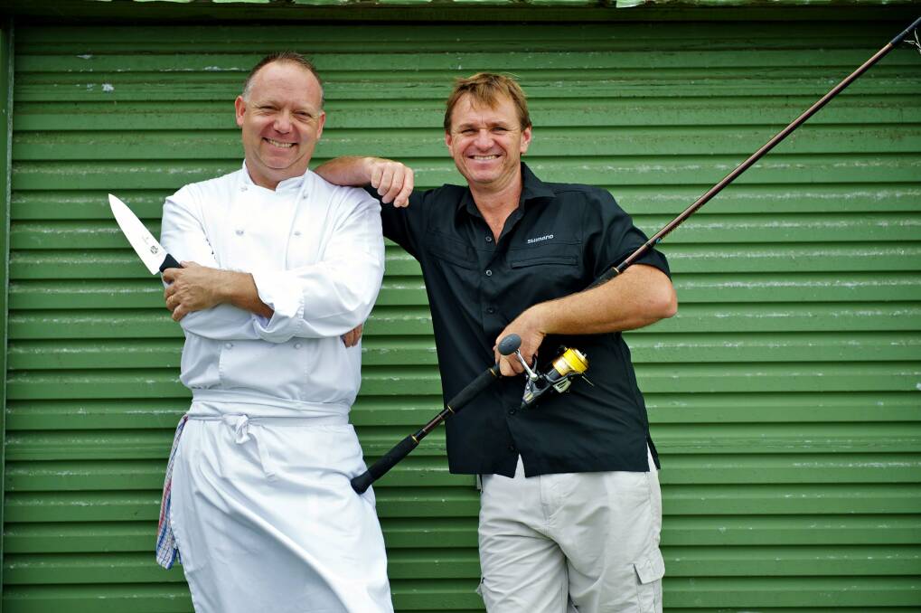 Hook, line and skillet: Scotty Lyons (left) and Paul Breheny have had their fishing and cooking TV show picked up by 7Two.