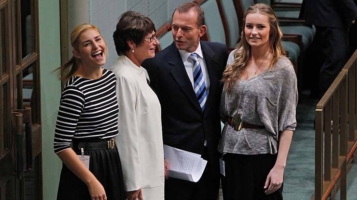 All in ... Tony Abbott's leading ladies will champion the Coalition's ailing image in the eyes of women.