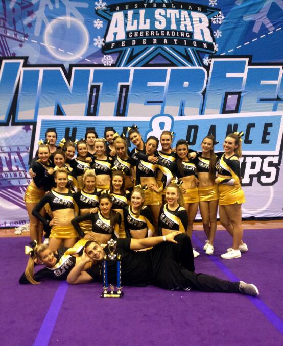 Time to cheer: Shire Elite Cheerleading brought home trophies from their successful start to the competition season. Picture: Shire Elite Cheerleading