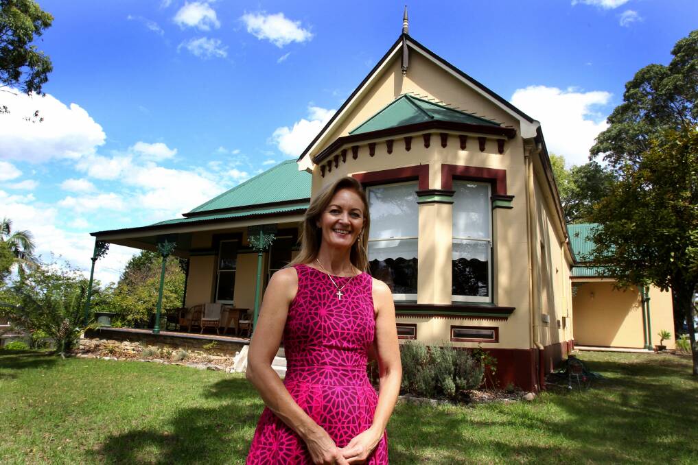 Jennifer Lahodink at her newly brought historic home in Illawong. Picture : Lisa McMahon.
