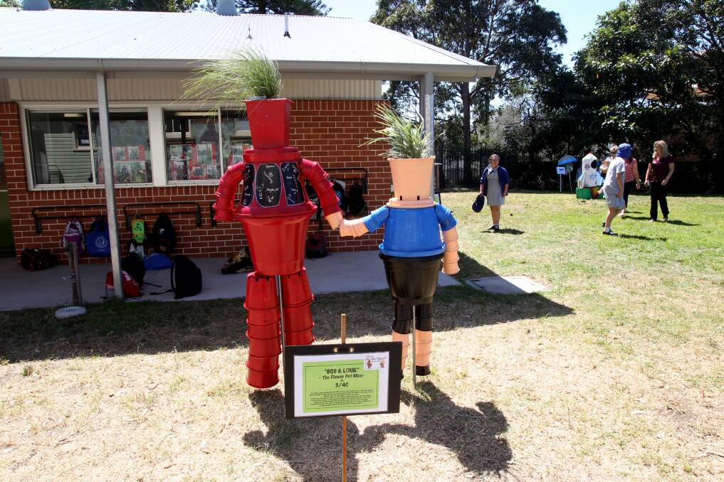 Mini-sculptors: Children from Arncliffe Public School hosted their first sculptures exhibition. Picture: Jane Dyson