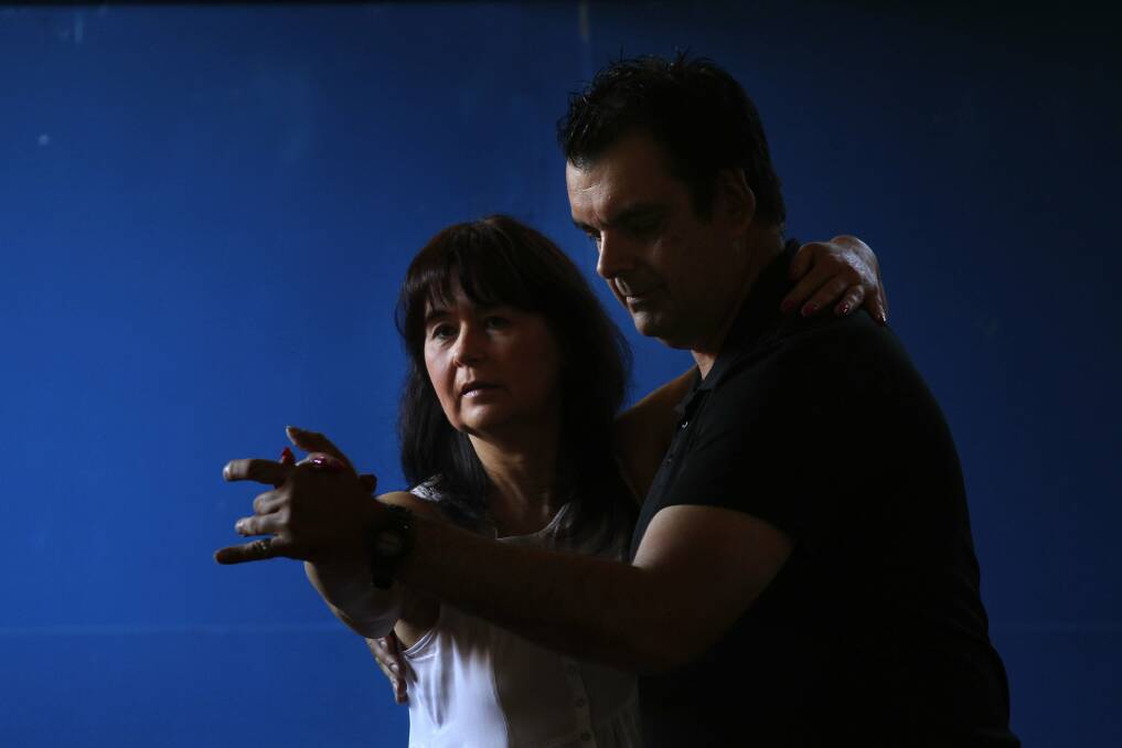 Would you like to dance? Pablo Lara and Keren Mevoy are introducing Sutherland Shire residents to the traditional Argentinian tango. Picture: John Veage