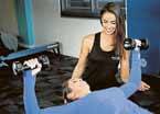 Functional fitness: Newlife Health Club manager and personal trainer Krystal Forscutt with a client.
