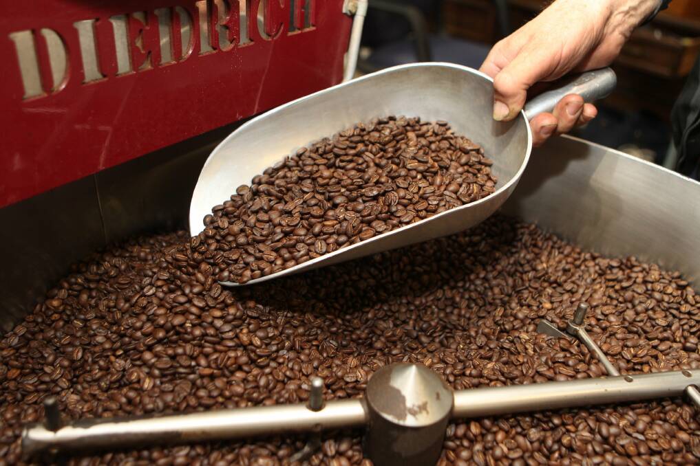 Freshly roasted coffee at Nadine's Coffee. Picture: Jane Dyson