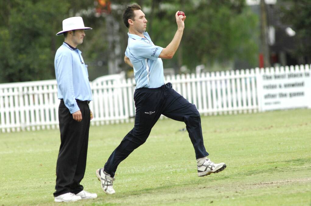 Two wickets: Nathan Fitzgerald was again among Sutherland's best bowlers. Picture: Michael Szabath