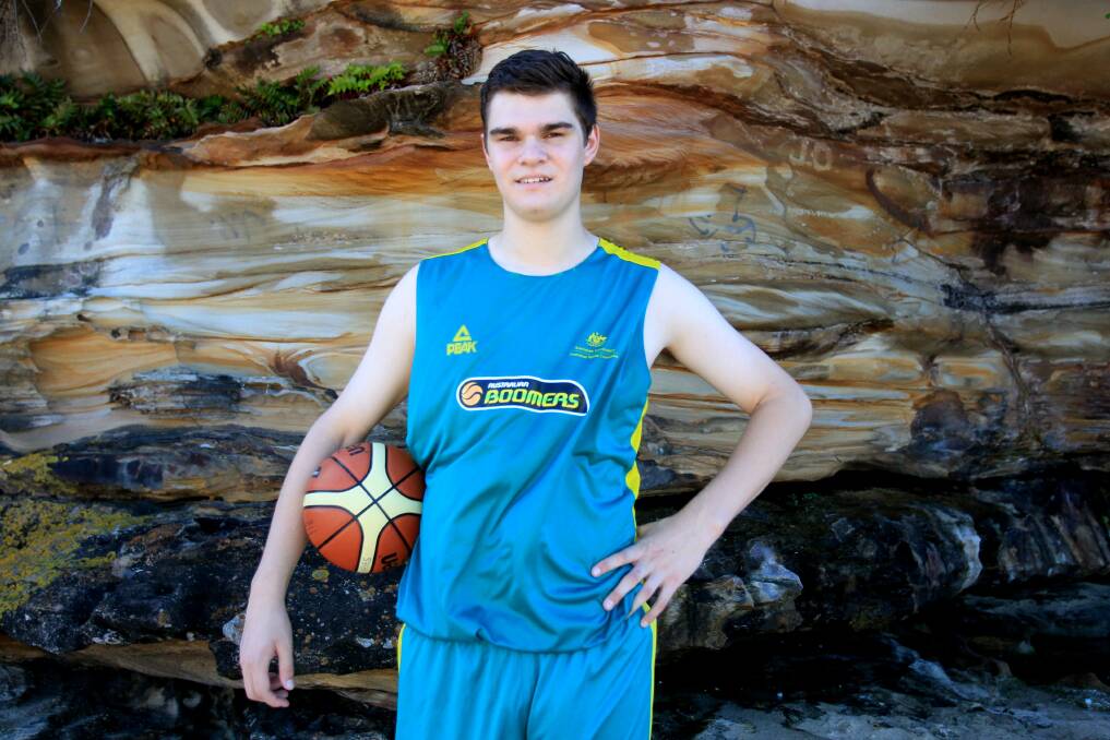 Standing tall: Isaac Humphries of Cronulla is one of the rising talents in basketball. Picture: Chris Lane