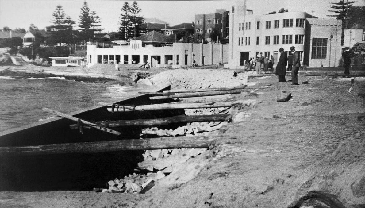 History lesson: Aftermath of the 1950 storm. Picture by Alice Miller, from A Pictorial History of Cronulla. by Pauline Curby, published by Kingsclear Books.