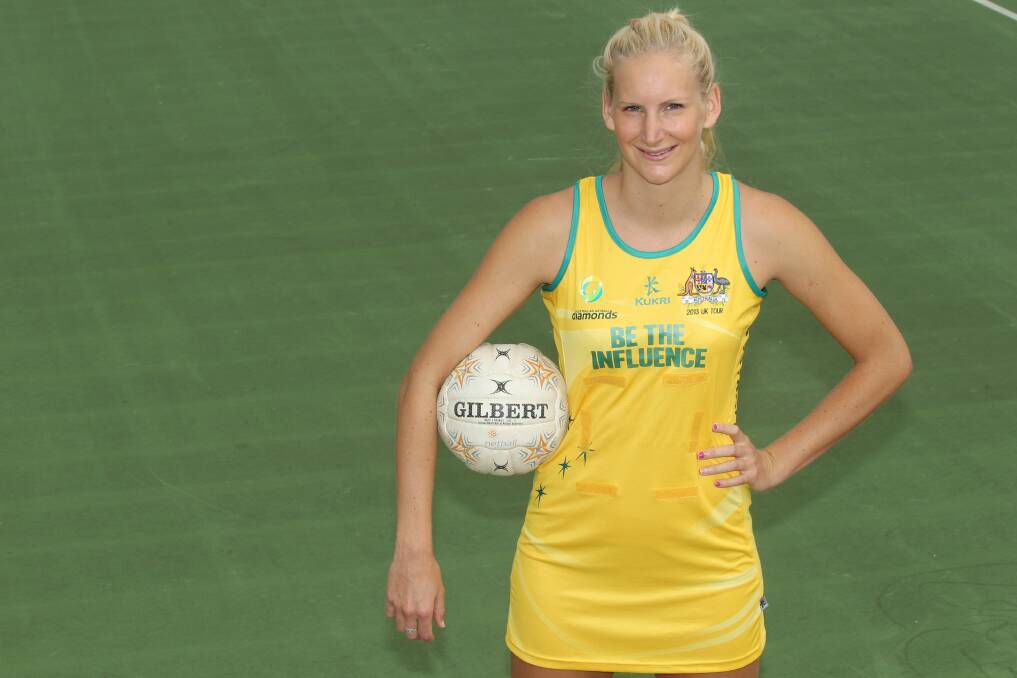 Proud moment:  April Letton will make her Australian netball debut later this month. Picture: Chris Lane